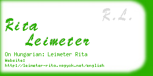 rita leimeter business card